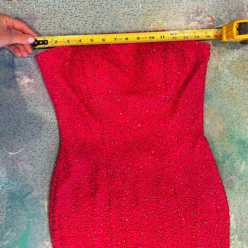 Y2K Raspberry Beaded Gown - Picture 13 of 16
